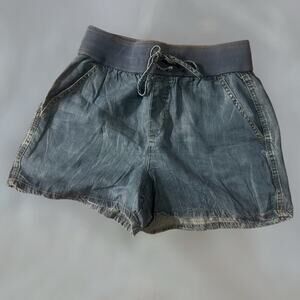 BBJ Los Angeles Shorts Womens Large Drawstring Chambray Spring small